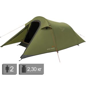 2-місний намет Easy Camp Reindal 2: двошаровий, Кількість місць: 2, Колір: Green