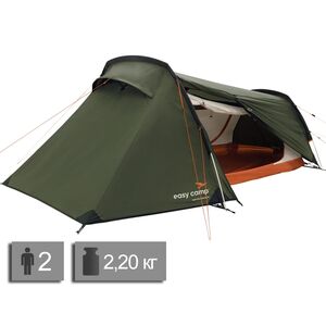 2-місний ультралегкий намет Easy Camp Sarek 2: двошаровий, Кількість місць: 2, Колір: Dark Green