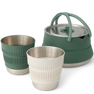 Похідний набір складного посуду Sea to Summit Detour Kettle Cook - Set 3P (БЕЗ чохла) на 2 особи: чайник, 2 стакани