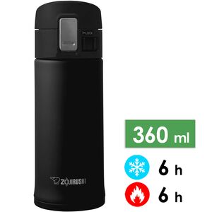 Термокружка для кави з поїлкою Zojirushi SM-KHE36 (BA/Black) на 360 мл: герметична кришка, Об'єм: 360, Колір: BA/Black