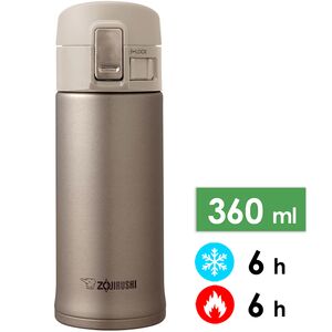Термокружка для кави з поїлкою Zojirushi SM-KHE36 (NL/Champagne Gold) на 360 мл: герметична кришка, Об'єм: 360, Колір: NL/Champagne Gold