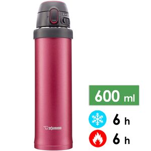 Термокружка для кави з поїлкою Zojirushi SM-QAF60 (RK/Red) на 600 мл: герметична кришка, Об'єм: 600, Колір: RK/Red