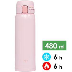 Термокружка для кави з поїлкою Zojirushi SM-SR48E (PP/Pearl Pink) на 480 мл: герметична кришка, Об'єм: 480, Колір: PP/Pearl Pink