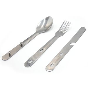 Туристичний набір столових приборів Tramp UTRC-003 (виделка, ложка, ніж-відкривачка), нержавіюча сталь