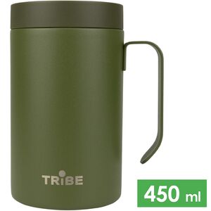 Термокружка з ручкою Tribe Adventure (Olive) на 450 мл: герметична кришка, Об'єм: 450, Колір: Olive