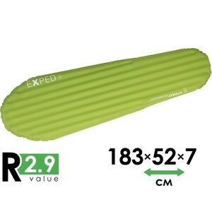 Надувний каремат Exped Ultra 3R - Mummy M: з мішком-насосом, Товщина: 7, Тип розміру: Mummy M, Колір виробника: Lichen