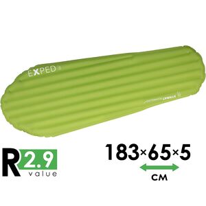 Надувний каремат Exped Ultra 3R - Mummy MW: з мішком-насосом, Товщина: 7, Тип розміру: Mummy MW, Колір виробника: Lichen