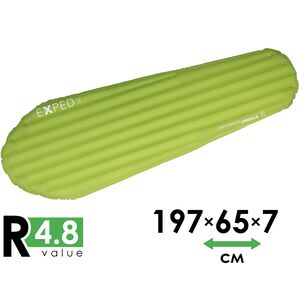 Надувний каремат Exped Ultra 5R - Mummy LW: з мішком-насосом, Товщина: 7, Тип розміру: Mummy LW, Колір виробника: Lichen