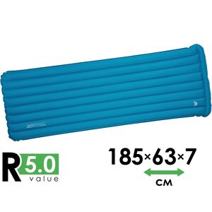 Надувний каремат Mountain Equipment Aerostat Down 7.0 - Wide Regular: з мішком-насосом, Товщина: 7, Тип розміру: Wide Regular, Колір виробника: 01678/Mykonos Blue