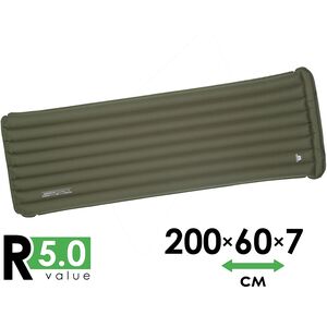 Надувний каремат Mountain Equipment Aerostat Down Ultra 7.0 - Long: з мішком-насосом, Товщина: 7, Тип розміру: Long, Колір виробника: 01556/Hunt Green