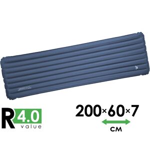 Надувний каремат Mountain Equipment Aerostat Synthetic 7.0 - Long: з мішком-насосом, Товщина: 7, Тип розміру: Long, Колір виробника: 01318/Ombre Blue