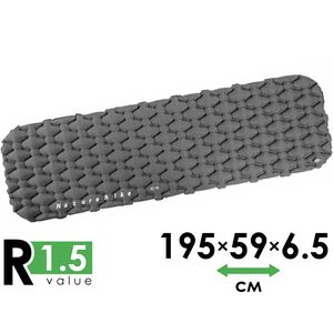 Надувний каремат Naturehike NH19Z001-P (Graphite), Товщина: 6,5, Тип розміру: Single, Колір виробника: Graphite