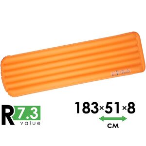 Надувний каремат Rab Hypersphere Ultra 7.5 - Regular: з мішком-насосом, Товщина: 8, Тип розміру: Regular, Колір виробника: Marmalade