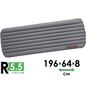 Надувний каремат Rab Stratosphere 5.5 - Long Wide: з мішком-насосом, Товщина: 8, Тип розміру: Long Wide, Колір виробника: Graphene