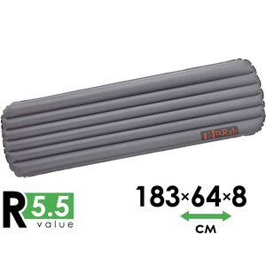 Надувний каремат Rab Stratosphere 5.5 - Regular Wide: з мішком-насосом, Товщина: 8, Тип розміру: Regular Wide, Колір виробника: Graphene