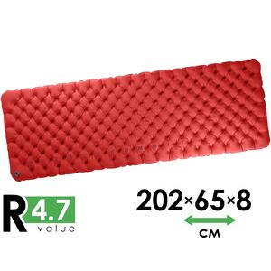 Надувний каремат Sea to Summit Comfort Plus Insulated - Rectangular Large: з мішком-насосом, Товщина: 8, Тип розміру: Rectangular Large, Колір виробника: Red