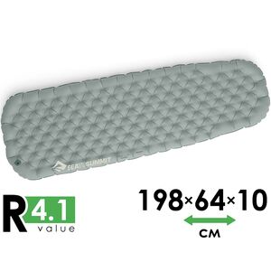 Надувний каремат Sea to Summit Ether Light XR Insulated - Large: з мішком-насосом, Товщина: 10, Тип розміру: Large, Колір виробника: Dark Grey