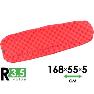 Надувний каремат Sea to Summit Ultra Light Insulated - Women's Regular: з мішком-насосом, Товщина: 5, Тип розміру: Women's Regular, Колір виробника: Coral