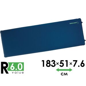 Самонадувний каремат Therm-a-Rest LuxuryMap - Regular, Товщина: 7,6, Тип розміру: Regular, Колір виробника: Poseidon Blue
