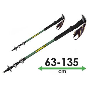 Трекінгові палиці Vipole Base Camp DLX (Green), 63-135 см, Тип розміру: 63-135, Колір: Green