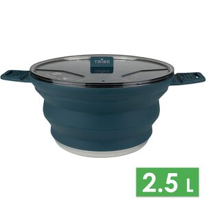 Складна туристична каструля для пальника Tribe (Ocean) на 2,5 л, харчовий силікон, Об'єм: 2,5, Колір виробника: Ocean