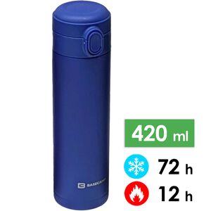 Термокружка для кави з поїлкою BaseCamp Thermos Cup (Blue) на 420 мл: герметична кришка, Об'єм: 420, Колір: Blue