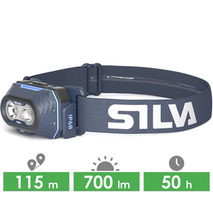 Налобний ліхтар акумуляторний Silva Explore 5 (Blue) з червоним світлом, USB Type-C, Колір корпусу: Blue