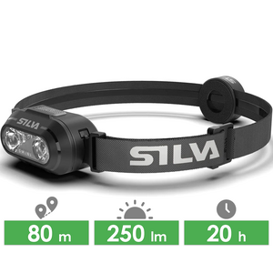 Налобний ліхтар акумуляторний Silva Smini (Black) з червоним світлом, USB Type-C, Колір корпусу: Black