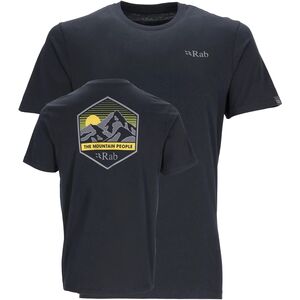 Футболка чоловіча Rab Stance Mountain Peak (Beluga), Колір виробника: Beluga, Розмір: M