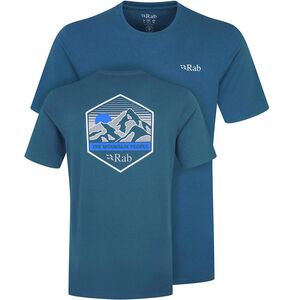 Футболка чоловіча Rab Stance Mountain Peak (Tempest Blue), Колір виробника: Tempest Blue, Розмір: L