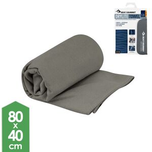 Швидкосохнучий рушник з мікрофібри з чохлом Sea to Summit DryLite Towel - S (Beluga), 80x40 см, Тип розміру: S, Колір: Beluga