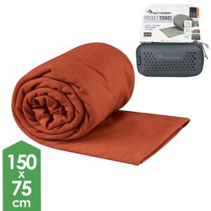 Компактний рушник з мікрофібри з чохлом Sea to Summit Pocket Towel - XL (Picante), 150x75 см, Тип розміру: XL, Колір: Picante