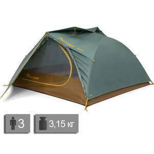 3-місний намет Sea to Summit Ikos Evo TR3: двошаровий, 3-сезонний, Кількість місць: 3, Колір: Laurel Wreath