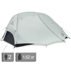 2-місний ультралегкий намет Naturehike CNK2450WS022 Star River UL (Grey): двошаровий, Кількість місць: 2, Колір: Grey