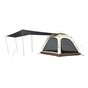 Автоматичний кемпінговий шатер з тентом Naturehike CNK2550WS010 Ango L (Brown), Колір: Brown