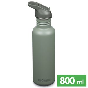 Спортивна пляшка для води з трубочкою Klean Kanteen Classic - Flip Sport (Sea Spray) на 800 мл, нержавіюча сталь, Об'єм: 800, Колір виробника: Sea Spray