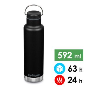Термопляшка Klean Kanteen Insulated Classic Loop (Black) на 592 мл, Об'єм: 592, Колір виробника: Black