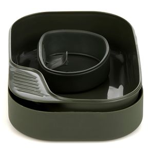 Туристичний набір столового посуду Wildo Camp-A-Box - Basic (Olive Green) на 1 особу, харчовий пластик, Тип комплекту: Basic, Колір: Olive Green