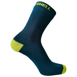Трекінгові водонепроникні шкарпетки DexShell Ultra Thin Crew (Blue), Колір: Blue/Yellow, Розмір: M