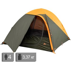4-місний намет Kelty Grand Mesa 4: двошаровий, Кількість місць: 4, Колір: Orange/Dark Grey