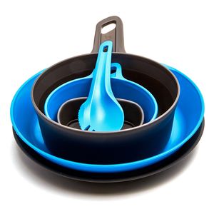 Туристичний набір столового посуду Wildo Explorer Kit (Light Blue/Dark Grey) на 1 особу, харчовий пластик, Колір: Light Blue/Dark Grey