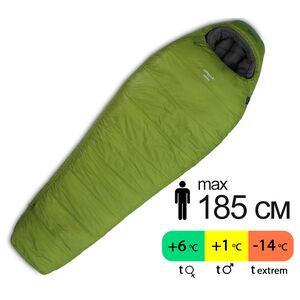 Демісезонний туристичний спальник Pinguin Micra CCS 185 (Green) до 1&deg;C: з капюшоном, Максимальний зріст користувача: 185, Колір: Green, Сторона застібки: права
