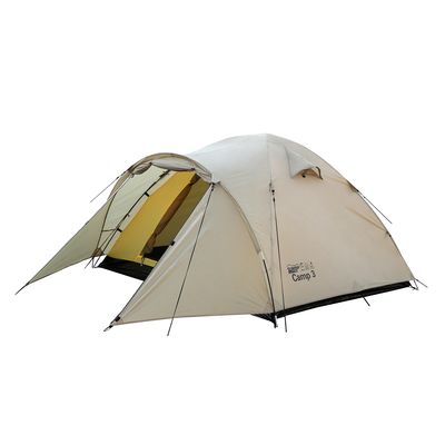 3-місний намет Tramp Camp 3 (Sand): двошаровий, з тамбуром, Кількість місць: 3, Колір: Sand/Black, зображення 3