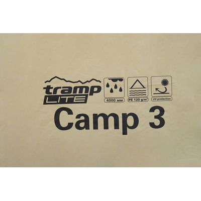 3-місний намет Tramp Camp 3 (Sand): двошаровий, з тамбуром, Кількість місць: 3, Колір: Sand/Black, зображення 27