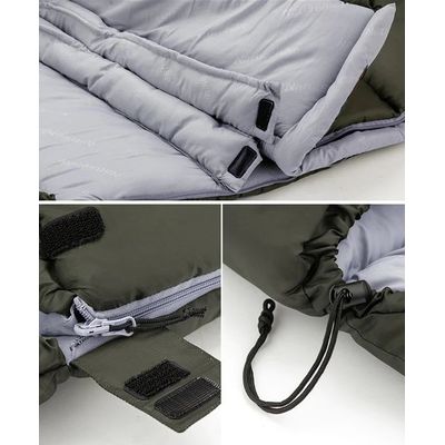 Демісезонний кемпінговий спальник-ковдра Naturehike NH20MSD07 - U350 (Brown) до -2°C: з капюшоном, Максимальний зріст користувача: 195, Колір: Brown, Сторона застібки: ліва, зображення 5