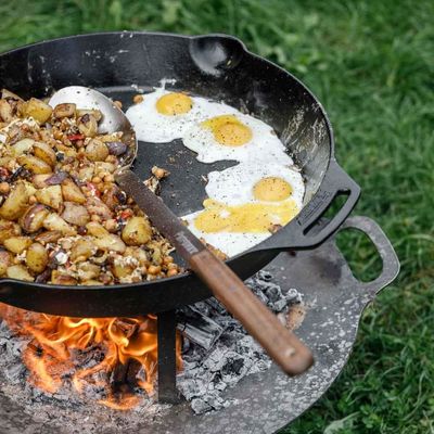 Чавунна сковорода Petromax Fire Skillet, Ø50 см (з ручками-петлями), Тип конструкції: з ручками-петлями, Діаметр верхній: 50, зображення 7