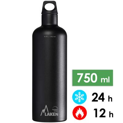 Термопляшка Laken Futura Thermo (Black), 750 мл, Об'єм: 750, Колір виробника: Black