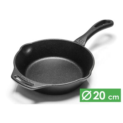 Чавунна сковорода Petromax Fire Skillet, Ø20 см (з довгою ручкою), Тип конструкції: з довгою ручкою, Діаметр верхній: 20