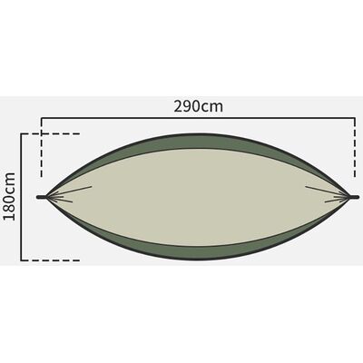 Туристичний гамак Naturehike NH21DC011 - Double (Light Bean Green) (з кріпленнями), Тип розміру: Double, Колір виробника: Light Bean Green, зображення 2