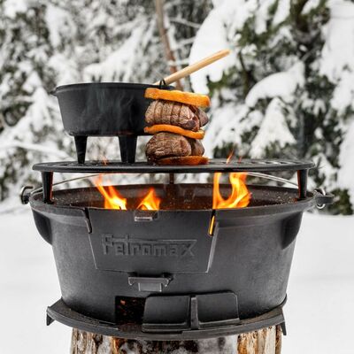Портативний чавунний гриль для вугілля 2 в 1 Petromax Fire Barbecue Grill, зображення 12
